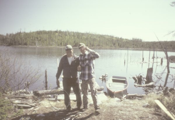 Dolly and Sheink on a fishing trip 1980